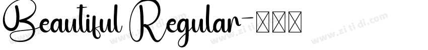 Beautiful Regular字体转换
